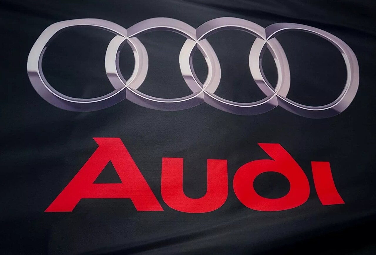 Audi Racing Car Logo Flag 3x5FT Banner Black Garage Wall Banner